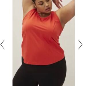 Universal Standard Front Runner Tank Top in Poppy Red